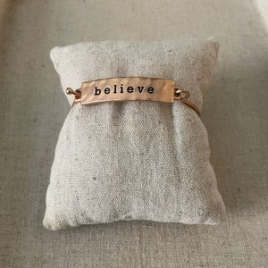 Easter Pretty!!! Believe rose gold tone bracelet